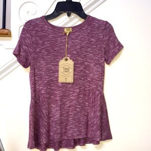 True Craft Girls Top Size Medium Pinkish Tee Short Sleeves NWOT